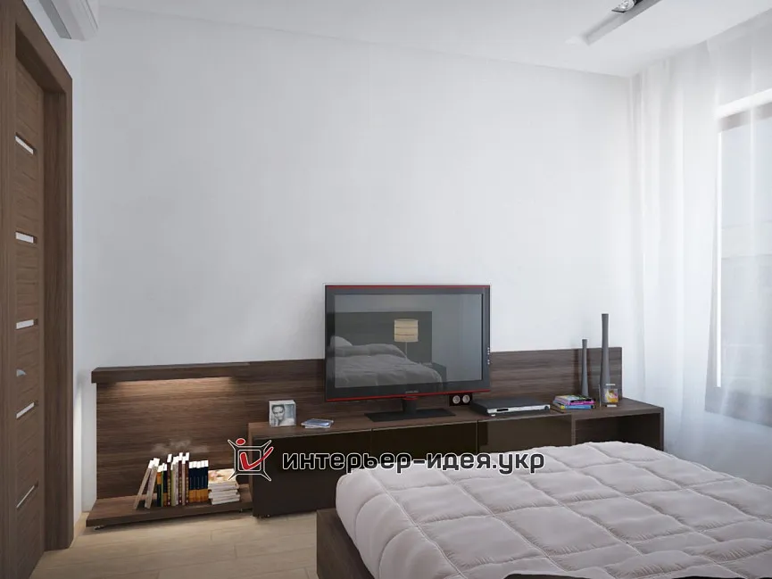 Дизайн спальни цвета молочного шоколада