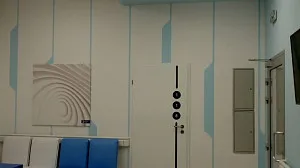 Разработка дизайну ресепшн и коридора в Медицинском центре