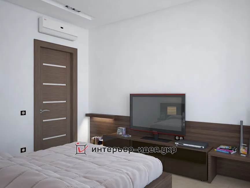 Дизайн спальни цвета молочного шоколада